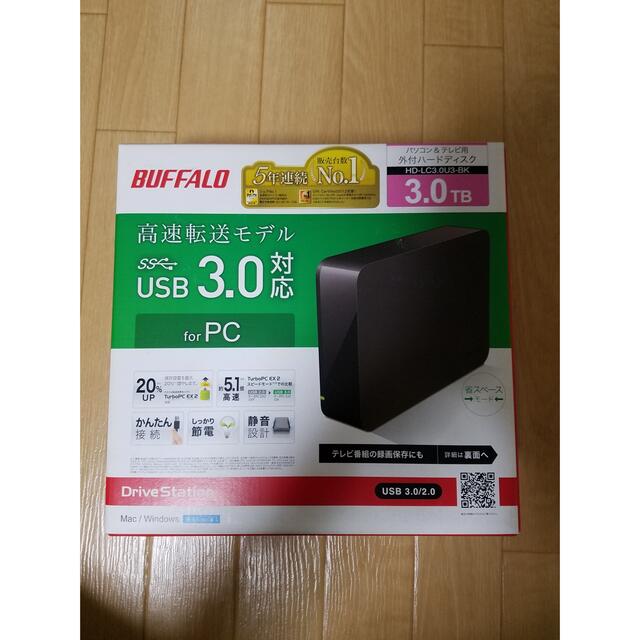 Buffalo(バッファロー)のBUFFALO 外付けHDD３TB  スマホ/家電/カメラのテレビ/映像機器(テレビ)の商品写真