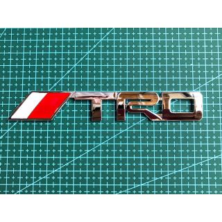 トヨタ(トヨタ)のTRD 立体 3D エンブレム ステップシルバー メタル(車外アクセサリ)