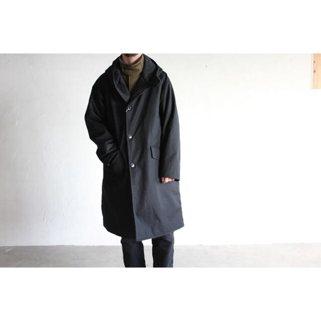 COMOLI(コモリ)のコモリ　フーデッドコート　comoli ナッピングウール　コート メンズのジャケット/アウター(モッズコート)の商品写真