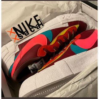 ナイキ(NIKE)のKAWS sacai Nike Blazer Low Team Red 30cm(スニーカー)