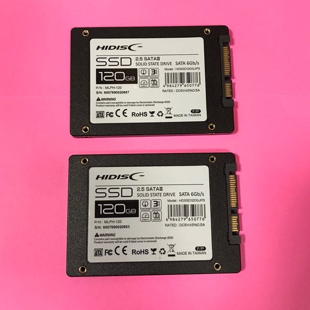 ○HIDISC 2.5インチ SSD 120GB 新品未使用２個セット