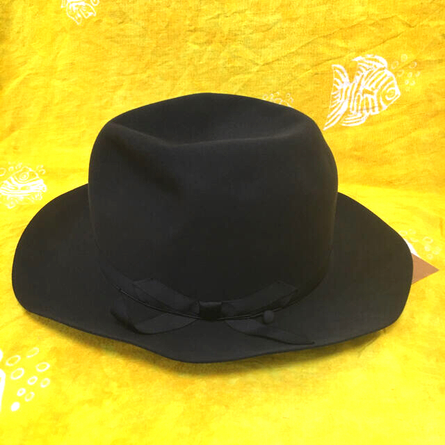 Borsalino(ボルサリーノ)のステットソン　ビーバーフェルトハット　黒　サイズ58 メンズの帽子(ハット)の商品写真