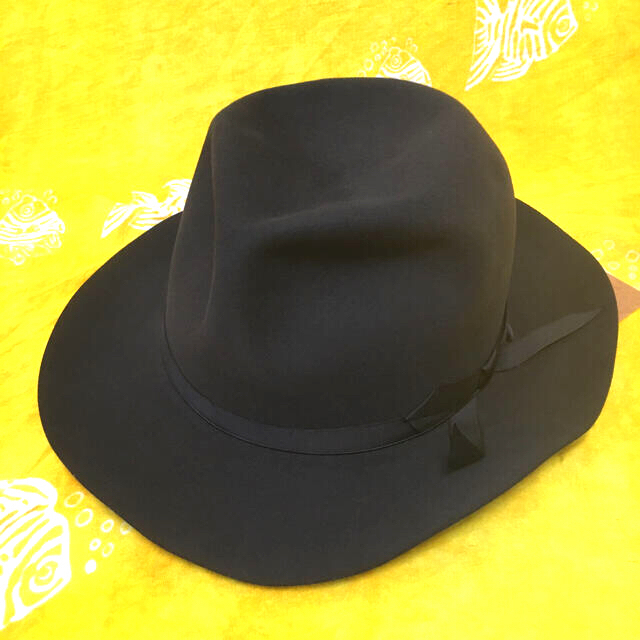 Borsalino(ボルサリーノ)のステットソン　ビーバーフェルトハット　黒　サイズ58 メンズの帽子(ハット)の商品写真