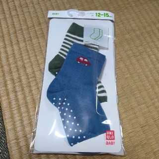 ユニクロ(UNIQLO)のユニクロ ベビー ソックス 2P 12-15cm(靴下/タイツ)