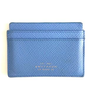 スマイソン(Smythson)のスマイソン　カードケース　ナイルブルー(名刺入れ/定期入れ)