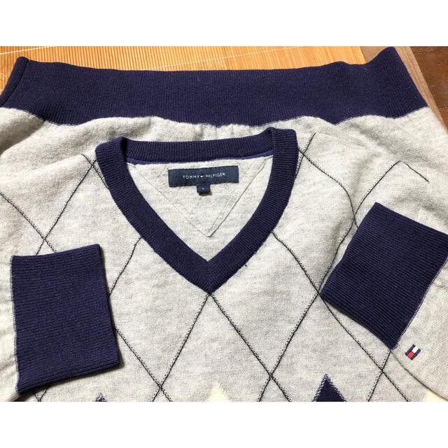 TOMMY HILFIGER(トミーヒルフィガー)のトミーヒルフィガー　Vネックニット セーター　美品 メンズのトップス(ニット/セーター)の商品写真