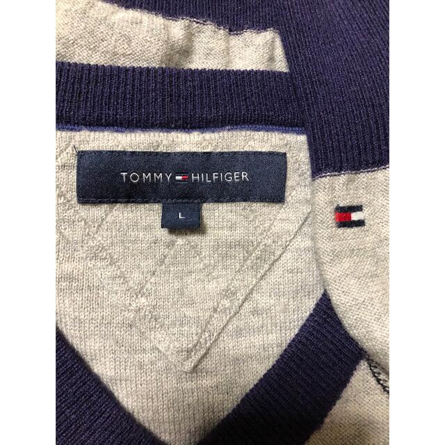 TOMMY HILFIGER(トミーヒルフィガー)のトミーヒルフィガー　Vネックニット セーター　美品 メンズのトップス(ニット/セーター)の商品写真