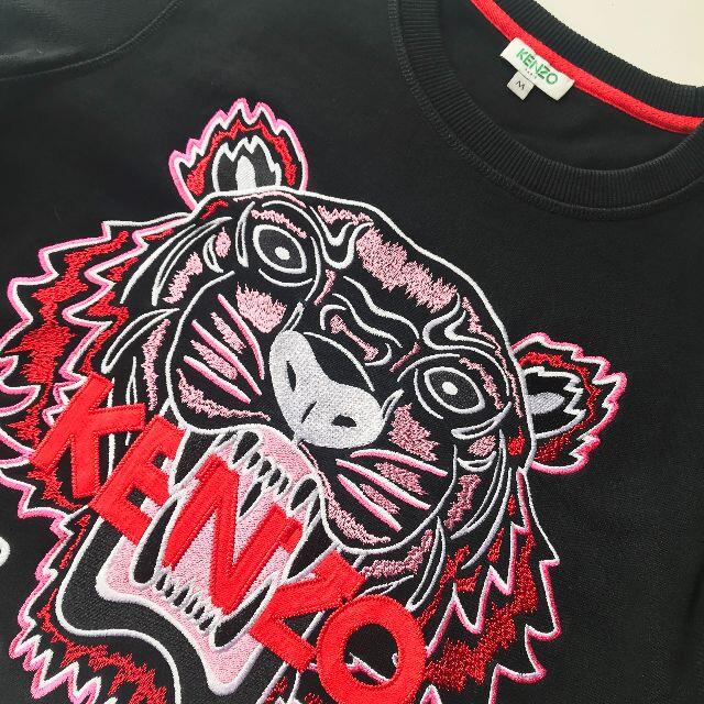【人気Lサイズ】KENZO タイガービッグロゴ刺繍 スウェット トレーナー 黒