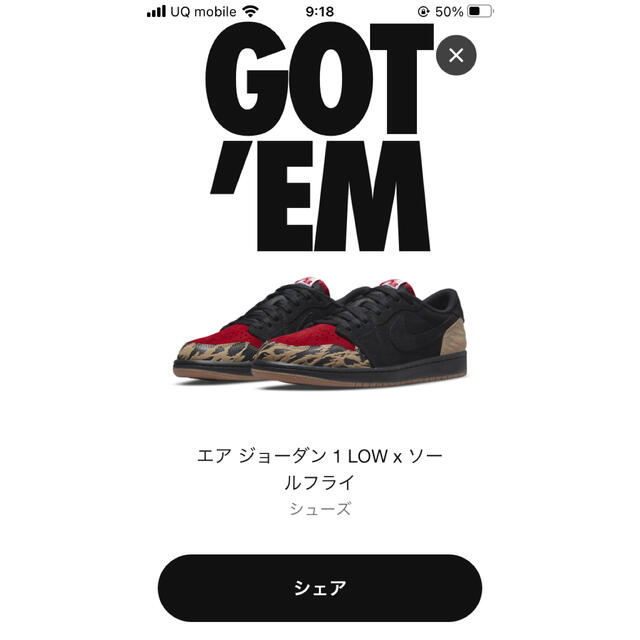 NIKE(ナイキ)のSole Fly Nike Air Jordan 1 25cm メンズの靴/シューズ(スニーカー)の商品写真