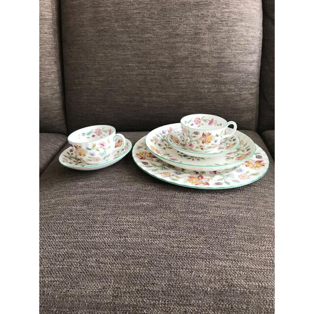 美品】ミントン・ハドンホール・ティーカップペアと大皿・中皿セット