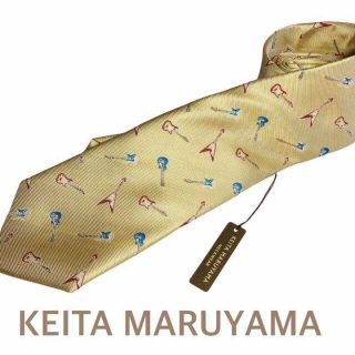 ケイタマルヤマ(KEITA MARUYAMA TOKYO PARIS)のKEITA MARUYAMA ネクタイ ギター ベース柄 シャンパンゴールド(ネクタイ)