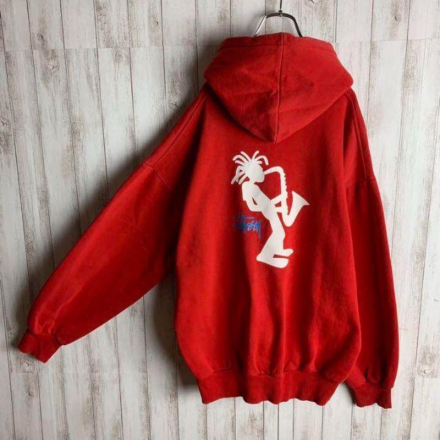 超希少】STUSSY ジップアップ スウェット パーカー フーディー L-