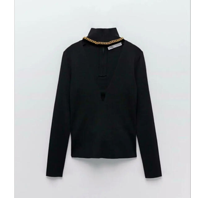 【 新品 zara チェーンニットセーター 】