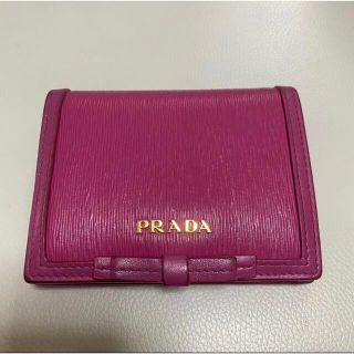 プラダ(PRADA)のPRADA プラダ　ミニ財布　ピンク(財布)