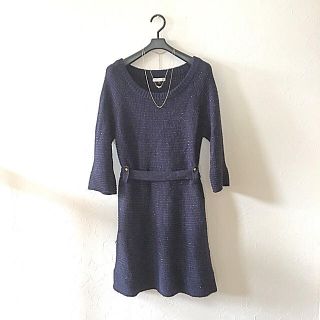 プロポーションボディドレッシング(PROPORTION BODY DRESSING)の★BODY DRESSING ネイビーニットワンピース★(ひざ丈ワンピース)