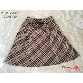 バーバリーブルーレーベル(BURBERRY BLUE LABEL)の【ノバチェック】バーバリーロンドン　フレアスカート　ウール　サイズ38(ひざ丈スカート)