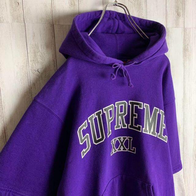 希少 supreme シュプリーム アーチロゴ フーディー パーカー xl