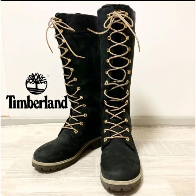 Timberland(ティンバーランド)の【美品！ヌバック！レースアップ！】Timberlandレースアップレザーブーツ！ レディースの靴/シューズ(ブーツ)の商品写真