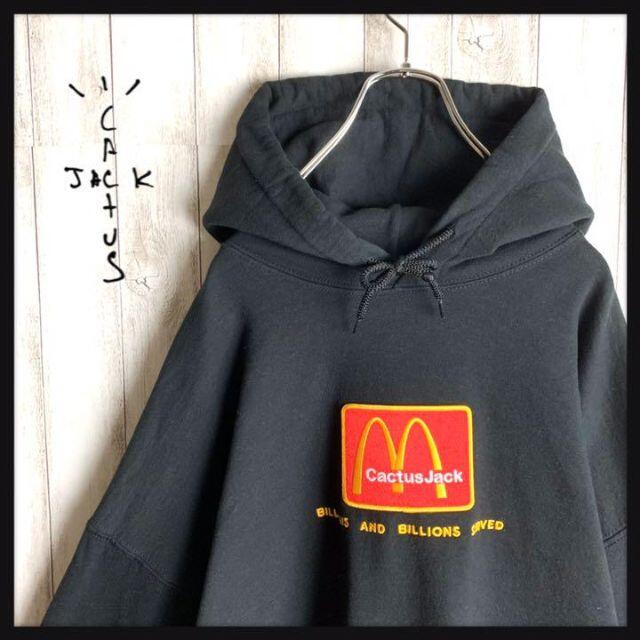 【希少デザイン】トラヴィススコット☆センター刺繍 パーカー マクドナルド レア