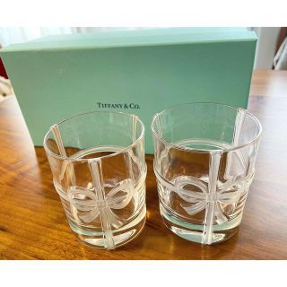 ティファニー(Tiffany & Co.)の【新品】ティファニー　ボウグラス　ペア　セット(グラス/カップ)