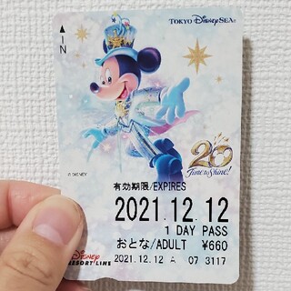 ディズニー(Disney)の20周年記念デザインディズニーリゾートライン1日乗車券(鉄道乗車券)