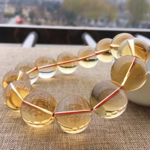 天然無処理 シトリン ブレスレット 大玉17mm studioarabiya.com
