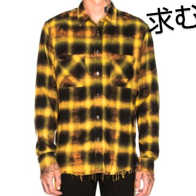 AMIRI　アミリ　tie dye plaid yellow タイダイ　チェック