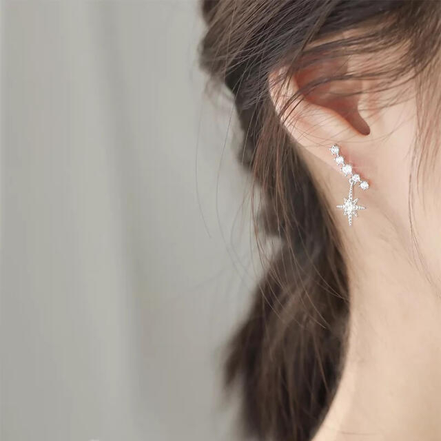 STAR JEWELRY(スタージュエリー)のsilver star zirconia pierce s925 post レディースのアクセサリー(ピアス)の商品写真