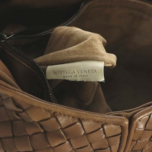 Bottega Veneta(ボッテガヴェネタ)のボッテガヴェネタ イントレチャート ワンショルダーバッグ ハンドバッグ 牛革 茶 レディースのバッグ(ショルダーバッグ)の商品写真