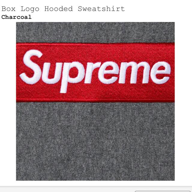 CharcoalSIZESupreme Box Logo Hooded Sweatshirt