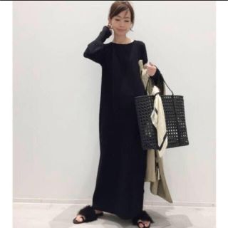 L’Appartement   knit Onepiece  ブラック