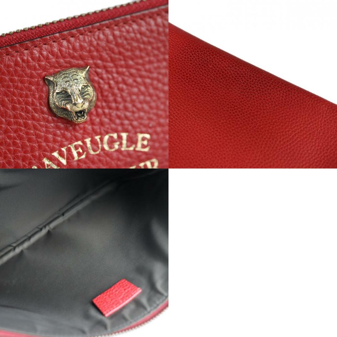 美品 GUCCI グッチ アニマリエ タイガー 453165 クラッチバッグ レザー
