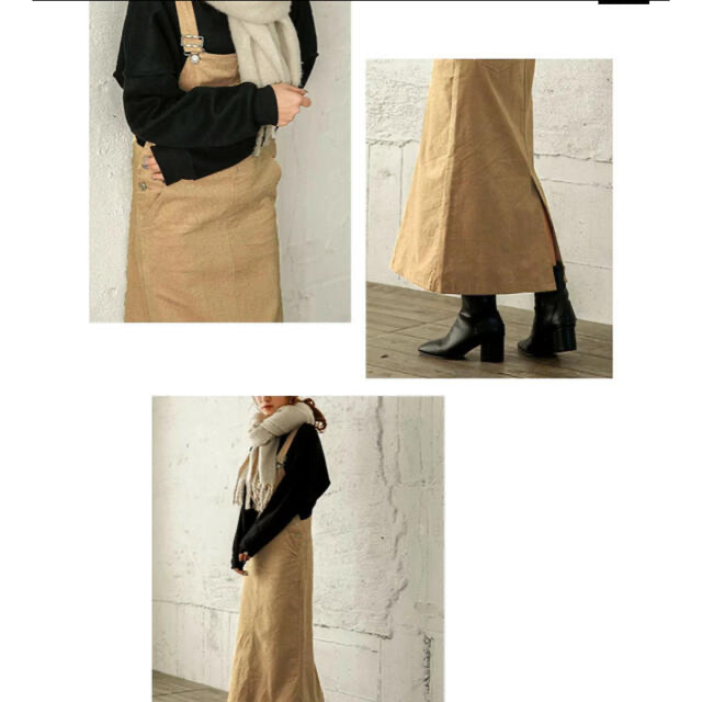 La-gemme  コーデュロイ ジャンパースカート  レディースのパンツ(サロペット/オーバーオール)の商品写真