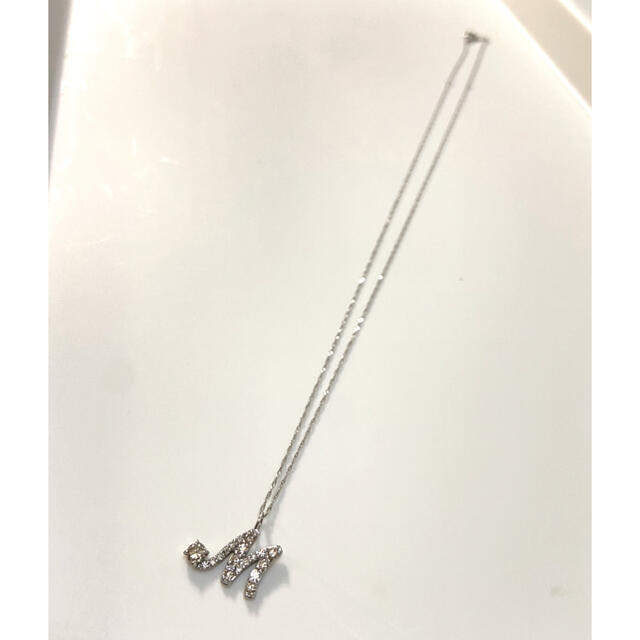Pt900/D 0.50ct プラチナ ダイヤ ネックレス イニシャル M Pt900/D 0.50ct プラチナ ダイヤ ネックレス イニシャル M