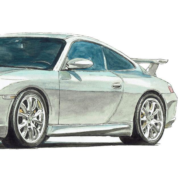 GC-2076ポルシェ911 GT3/カイエン限定版画サイン額装作家平右ヱ門 4