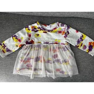 ハッカベビー(hakka baby)の【美品】hakka baby ハッカベビー　チュニック　トレーナー　90サイズ(Tシャツ/カットソー)