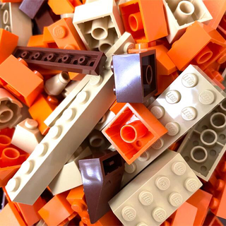 レゴ(Lego)のLEGO レゴ 基本ブロック 大量 まとめ売り オレンジ ブラウン180個(積み木/ブロック)