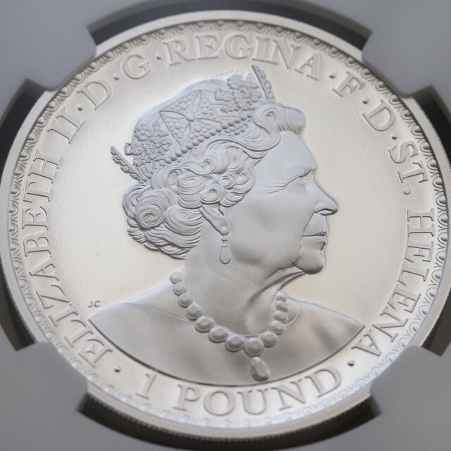 FR PF70 2021 ウナとライオン 銀貨 イギリス セントヘレナ NGC