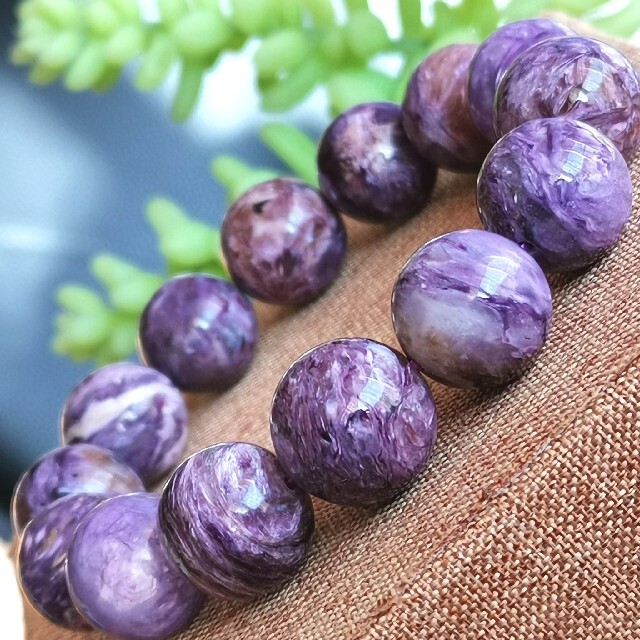 高品質【美品】【最高の癒の石】天然石チャロアイト15.9mm 高品質【美品】【最高の癒の石】天然石チャロアイト15.9mm