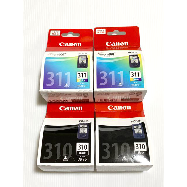 Canon(キヤノン)のCanon BC-310 BC-311 純正 インクカートリッジ 4個セット スマホ/家電/カメラのPC/タブレット(PC周辺機器)の商品写真