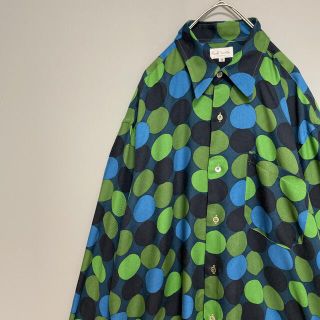 ポールスミス(Paul Smith)の【奇抜デザイン】ポールスミス　シャツ　ドット柄　総柄　マルチカラー　レーヨン　M(シャツ)