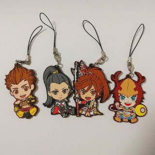 戦国BASARA きゅんキャラ ラバスト 家康 慶次 直虎 鹿之助(ストラップ)