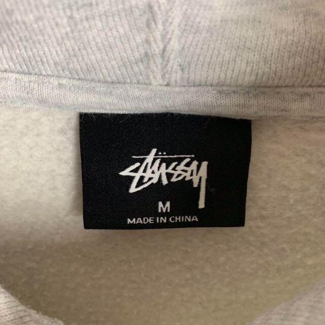 STUSSY   希少デザインステューシーセンター刺繍 パーカー 入手