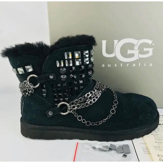 極美品★UGG★JOSEYスワロフスキー製クリスタル付ムートンブーツ(23㎝)