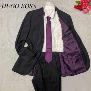 ヒューゴボス(HUGO BOSS)の専用　ヒューゴボス　HUGO BOSSスーツセットアップ　ストライプ　パープル紫(セットアップ)