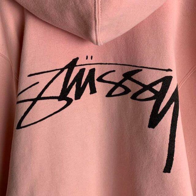 【新品タグ付】STUSSY 　超希少カラー　バックプリント　フルジップ パーカー