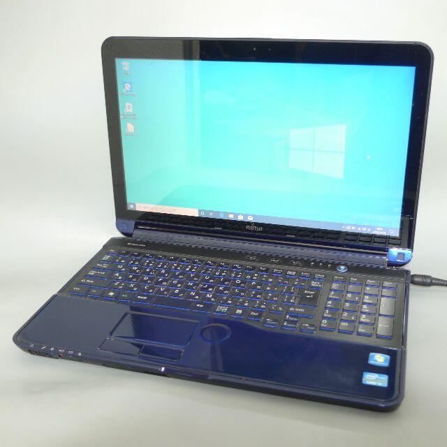 新品爆速SSD ブルー ノートpc AH56/E 4GB Blu-ray 無線