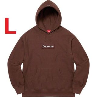 Supreme Box Logo Hooded Sweatshirt 茶 L