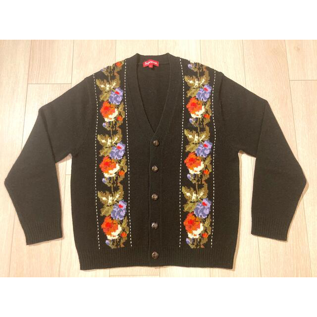 Supreme Floral Stripe Cardigan black M - カーディガン