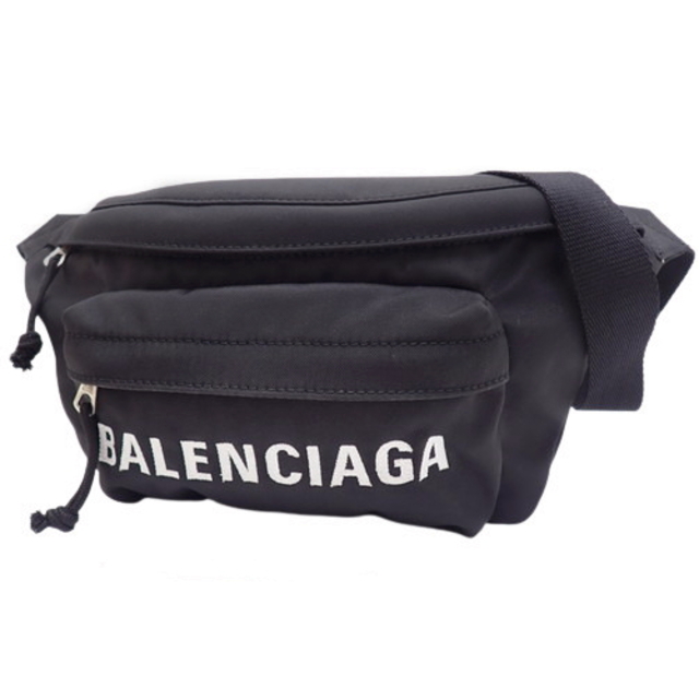 Balenciaga(バレンシアガ)のバレンシアガ WHEEL ベルトパック ナイロン 黒 白 40802011636 メンズのバッグ(ウエストポーチ)の商品写真